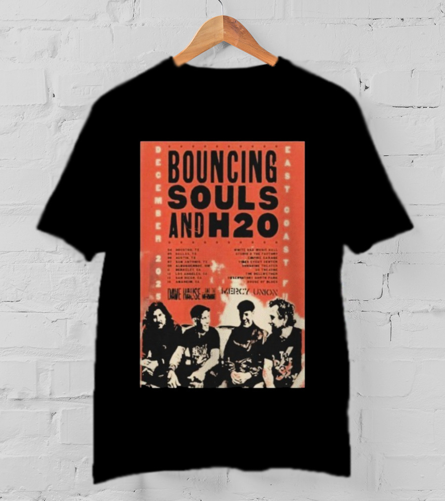 Bouncing Souls H2O December 2025 East Coast Tour Dave Hause Mercy Union Concert Dates T-Shirt
