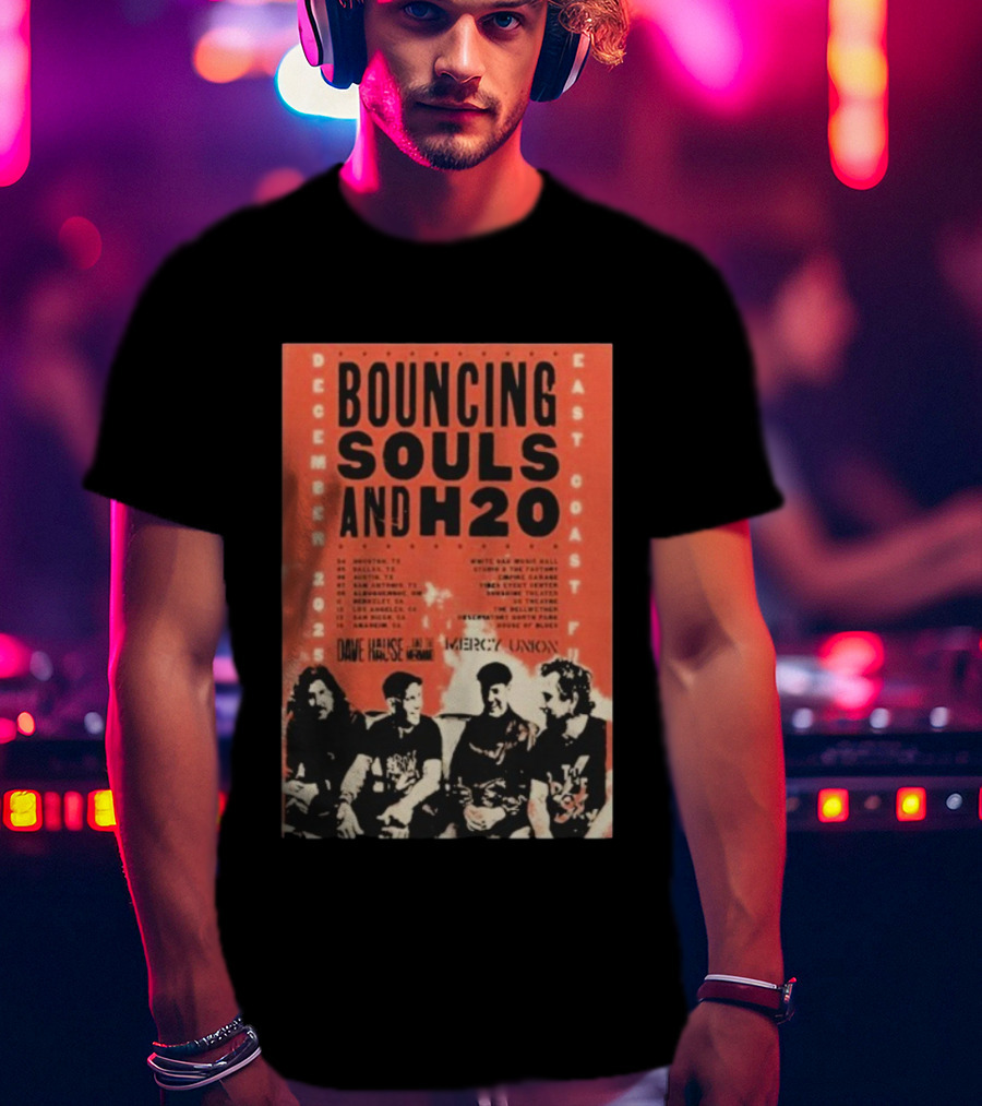 Bouncing Souls H2O December 2025 East Coast Tour Dave Hause Mercy Union Concert Dates T-Shirt