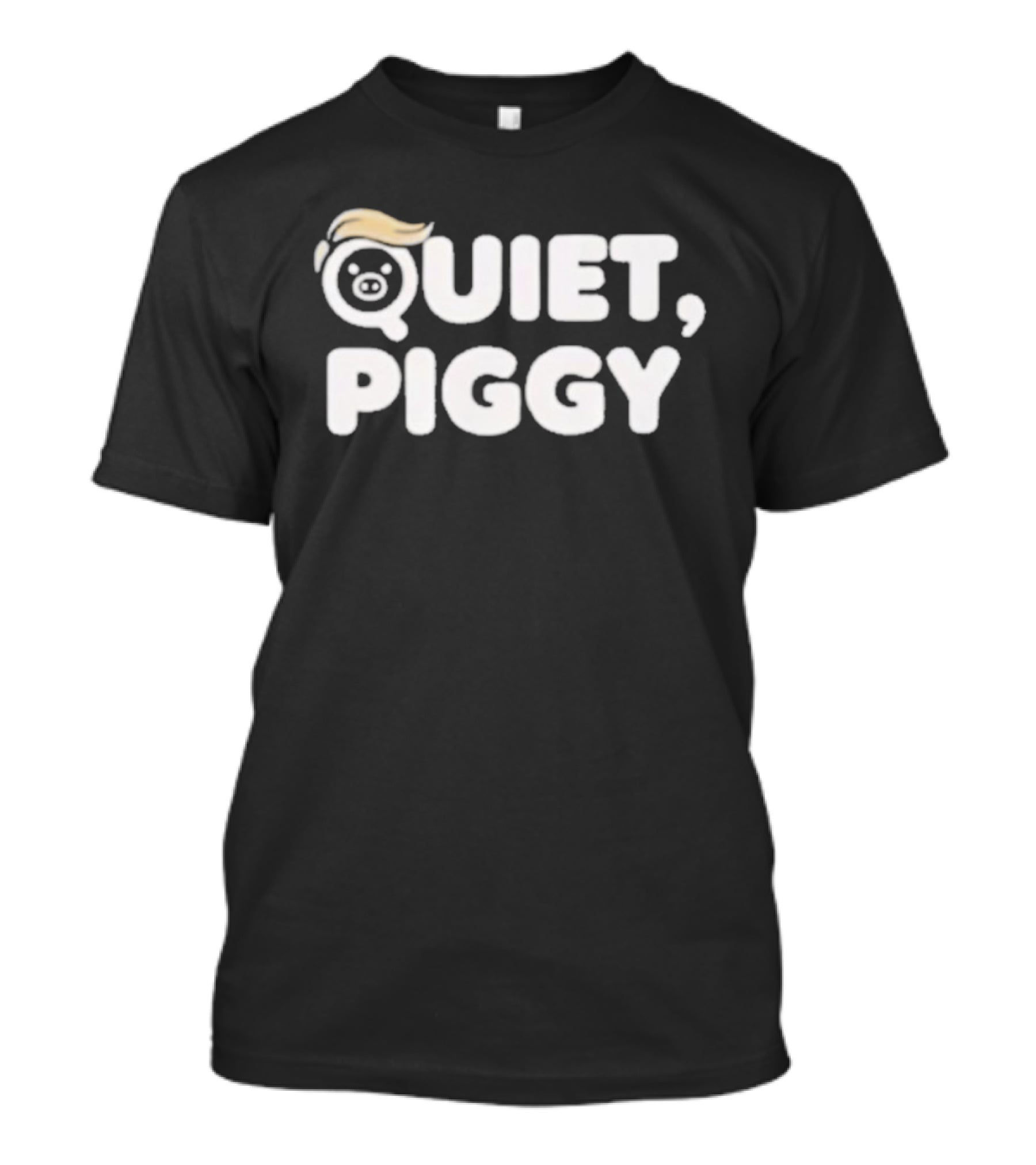 Brittany Belle Quiet Piggy Blonde Hair Bear Face T-Shirt