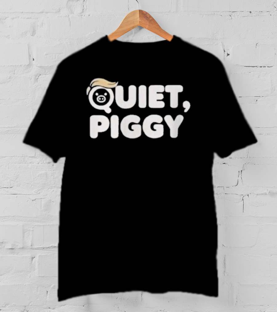 Brittany Belle Quiet Piggy Blonde Hair Bear Face T-Shirt