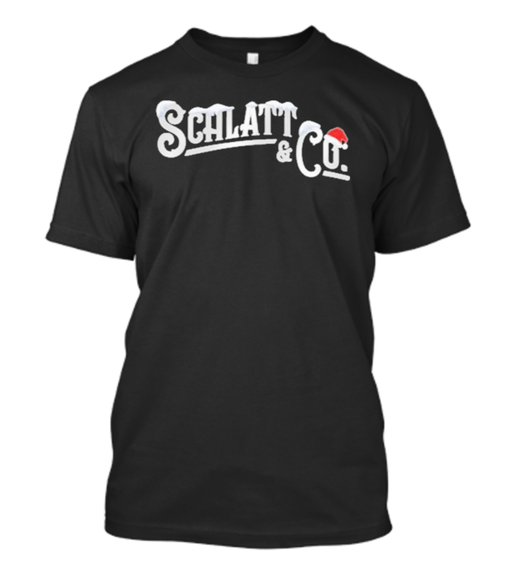 Schlatt & Co Christmas Holiday Jschlatt Santa Hat Snow Design T-Shirt