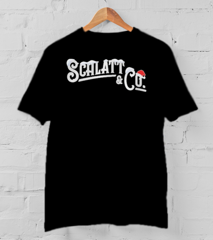 Schlatt & Co Christmas Holiday Jschlatt Santa Hat Snow Design T-Shirt