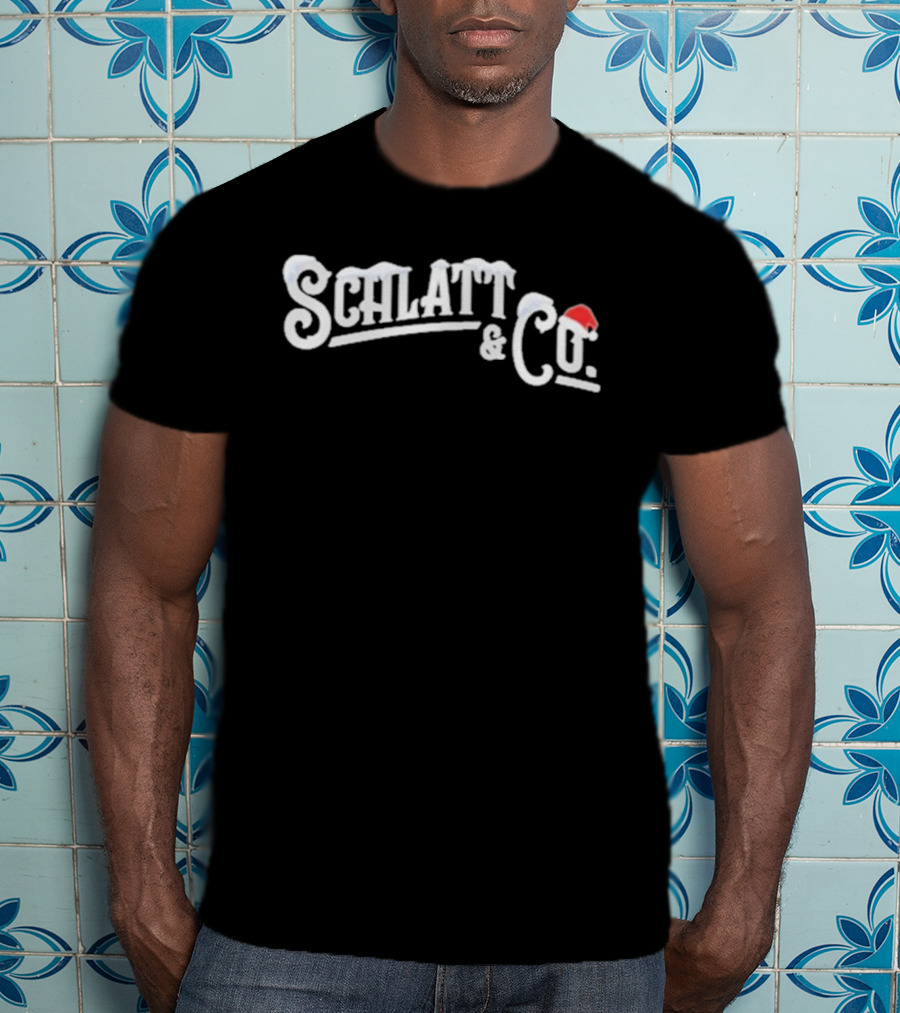 Schlatt & Co Christmas Holiday Jschlatt Santa Hat Snow Design T-Shirt