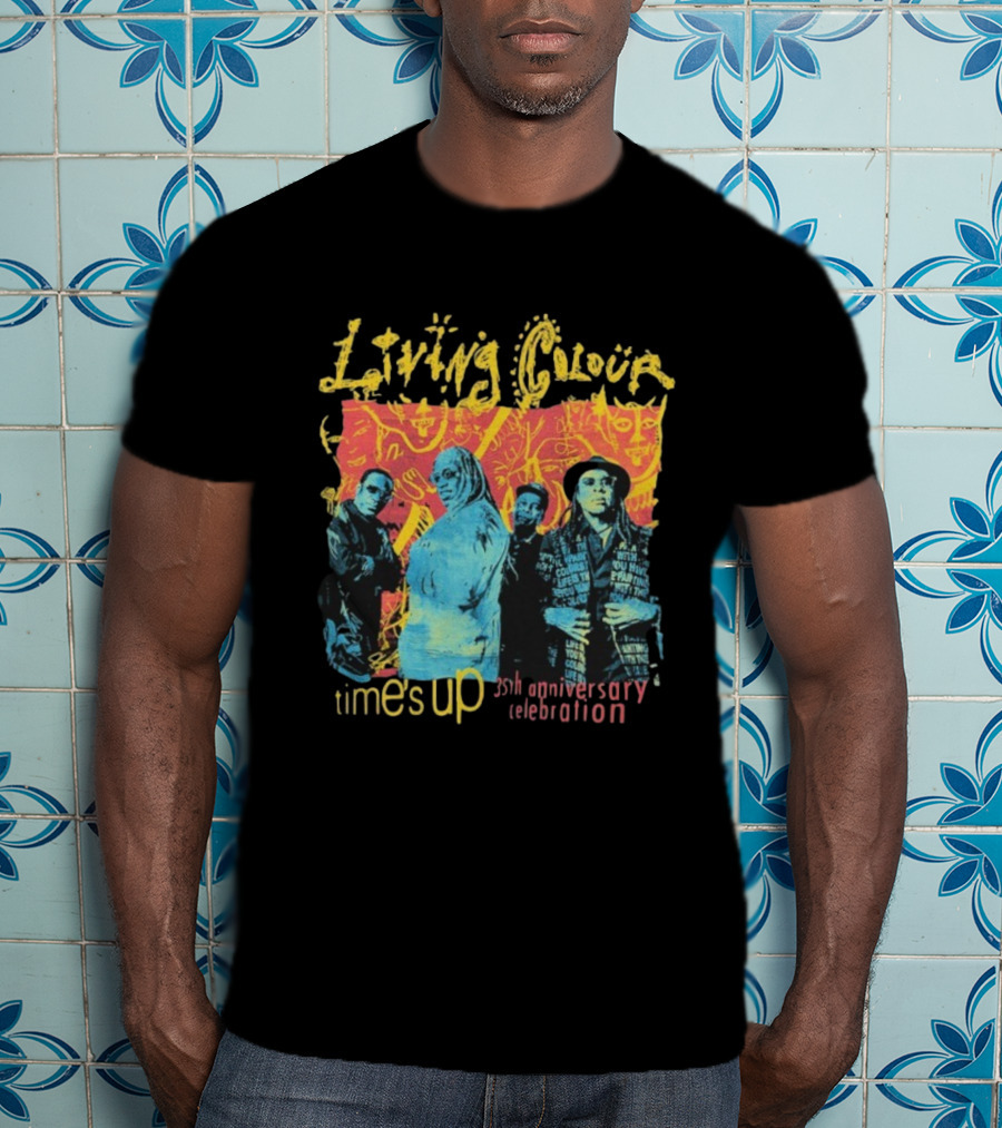 Living Colour Time’s Up 35th Anniversary Celebration Vintage Band Collage T-Shirt