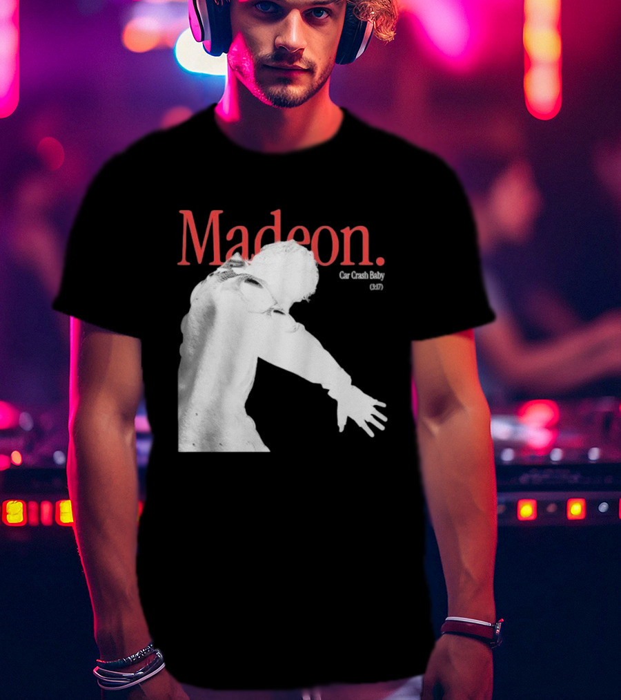 Madeon Car Crash Baby 607 White Silhouette T-Shirt