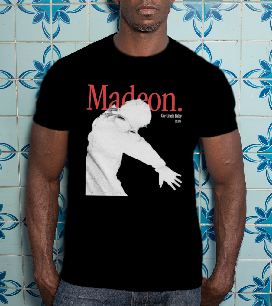 Madeon Car Crash Baby 607 White Silhouette T-Shirt