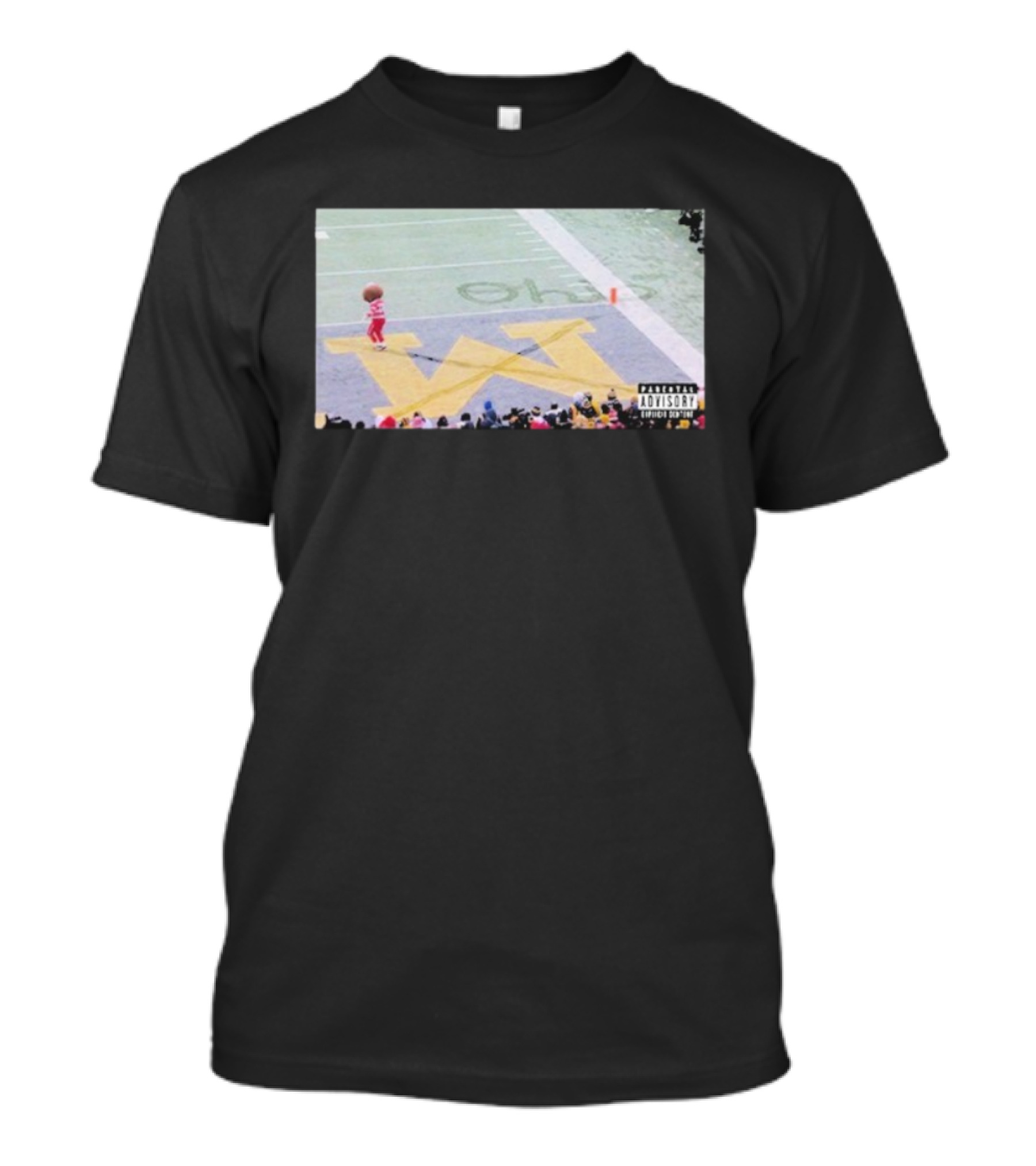 Ohio State Buckeyes Michigan Wolverines Mascot Stadium Rivalry Snow Scene T-Shirt