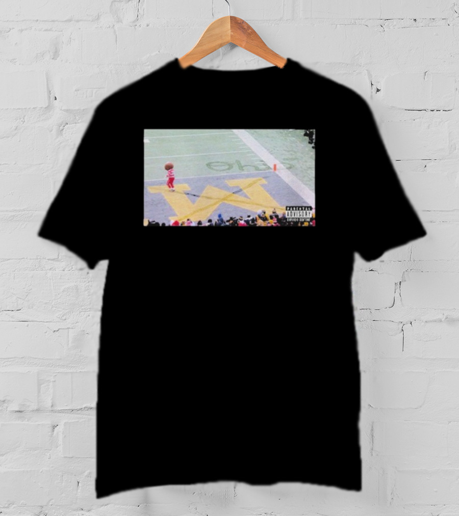 Ohio State Buckeyes Michigan Wolverines Mascot Stadium Rivalry Snow Scene T-Shirt