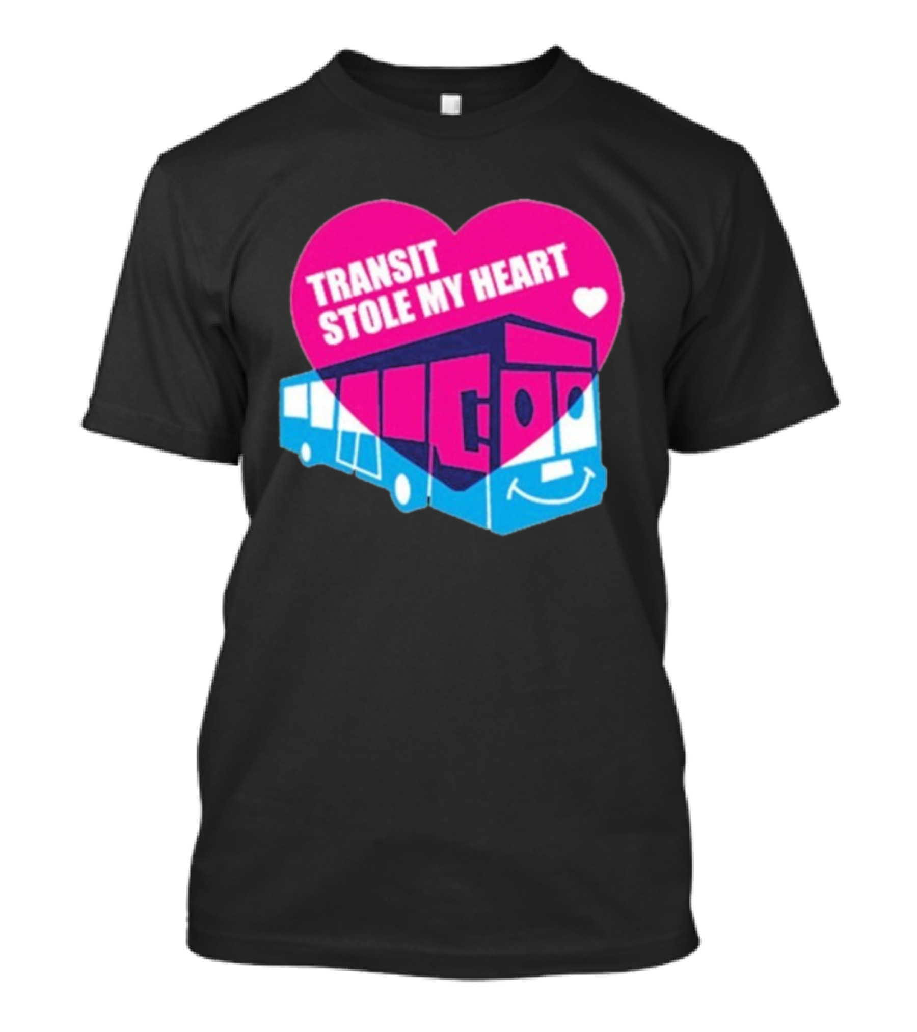 Transit Stole My Heart Smiling Bus And Heart Design T-Shirt