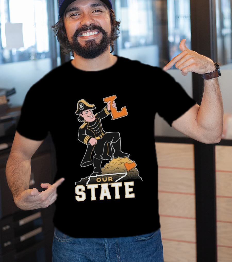 Vanderbilt Commodores Mascot Holding L Our State T-Shirt