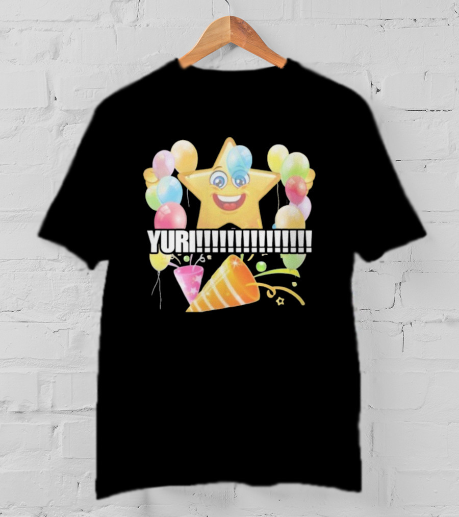 Yuri Star Festive Celebration Balloons And Party Decor Icons T-Shirt