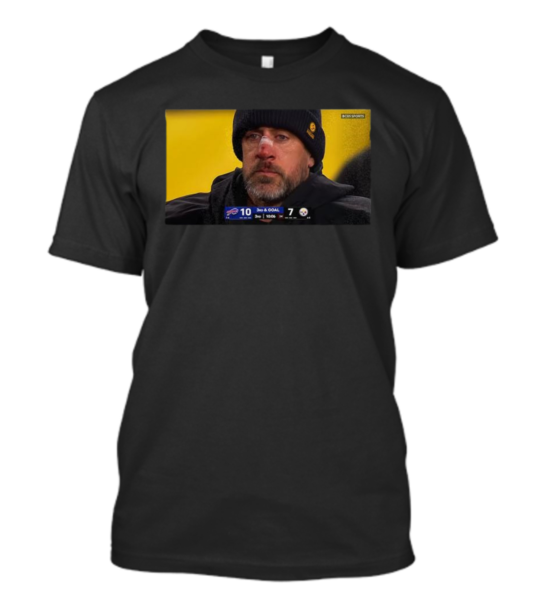 Aaron Rodgers Buffalo Bills Pittsburgh Steelers 10 To 7 3rd And Goal BCBS Sports T-Shirt