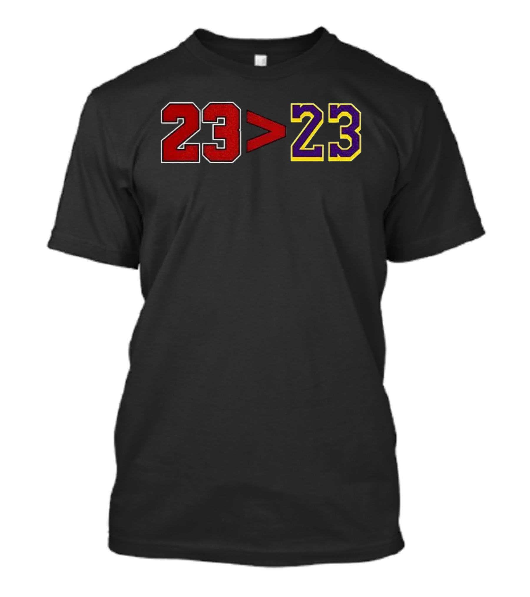 Chicago Bulls 23 Greater Than 23 Los Angeles Lakers NBA Basketball Rivalry T-Shirt