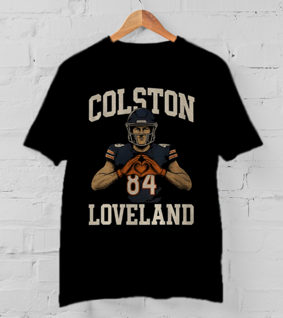 Colston Loveland 84 Chicago Bears Retro Player Style T-Shirt