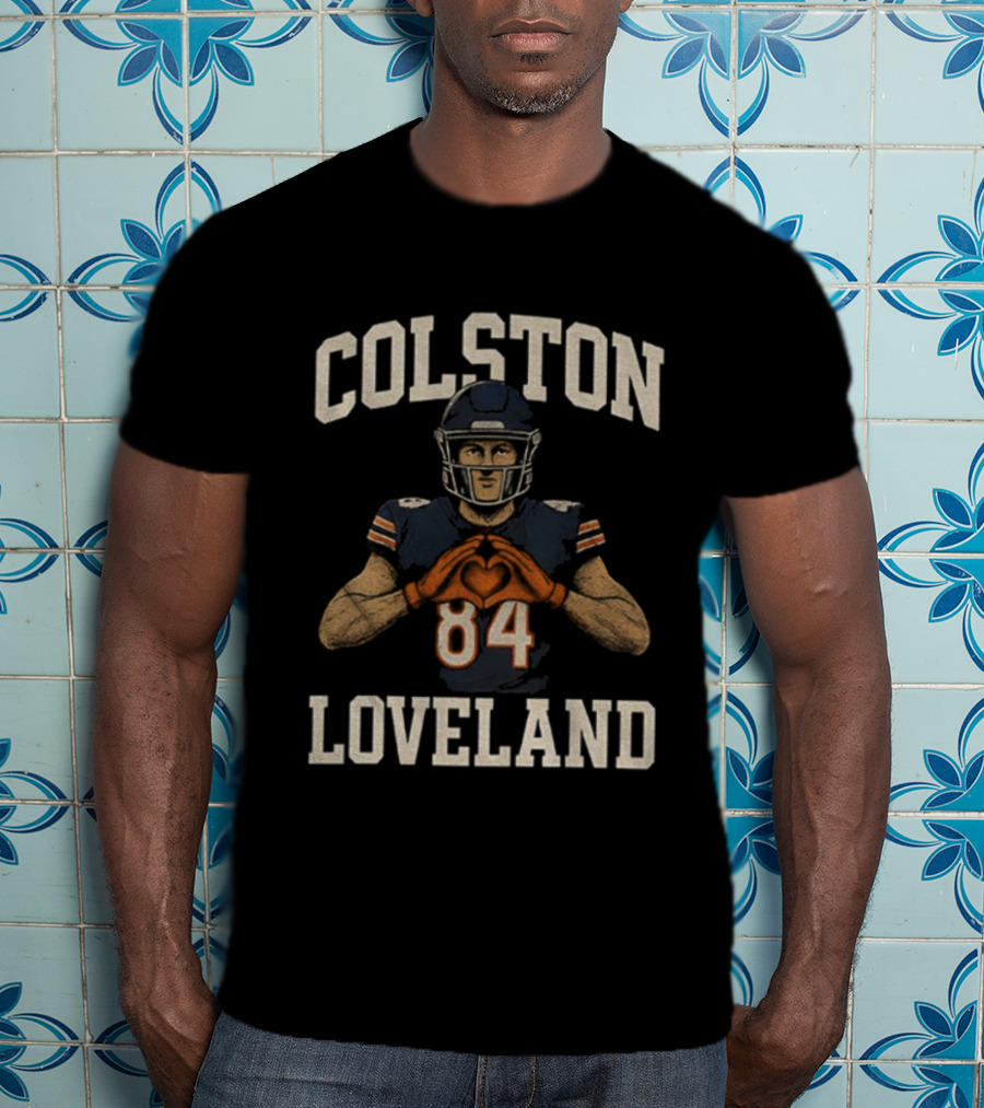 Colston Loveland 84 Chicago Bears Retro Player Style T-Shirt