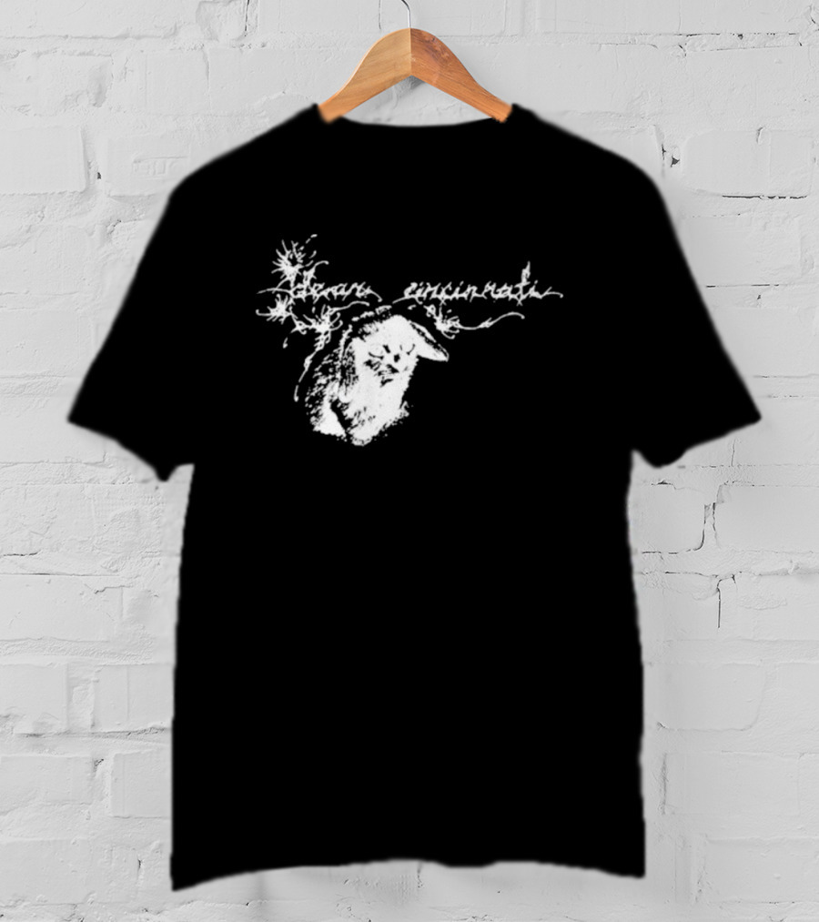 Dear Cincinnati Evil Cabbit Illustration Text Design T-Shirt