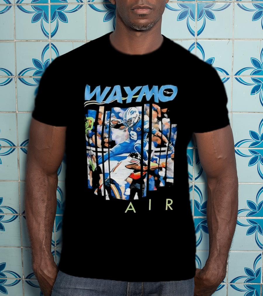 WAYMO Air Detroit Lions Football Artistry T-Shirt