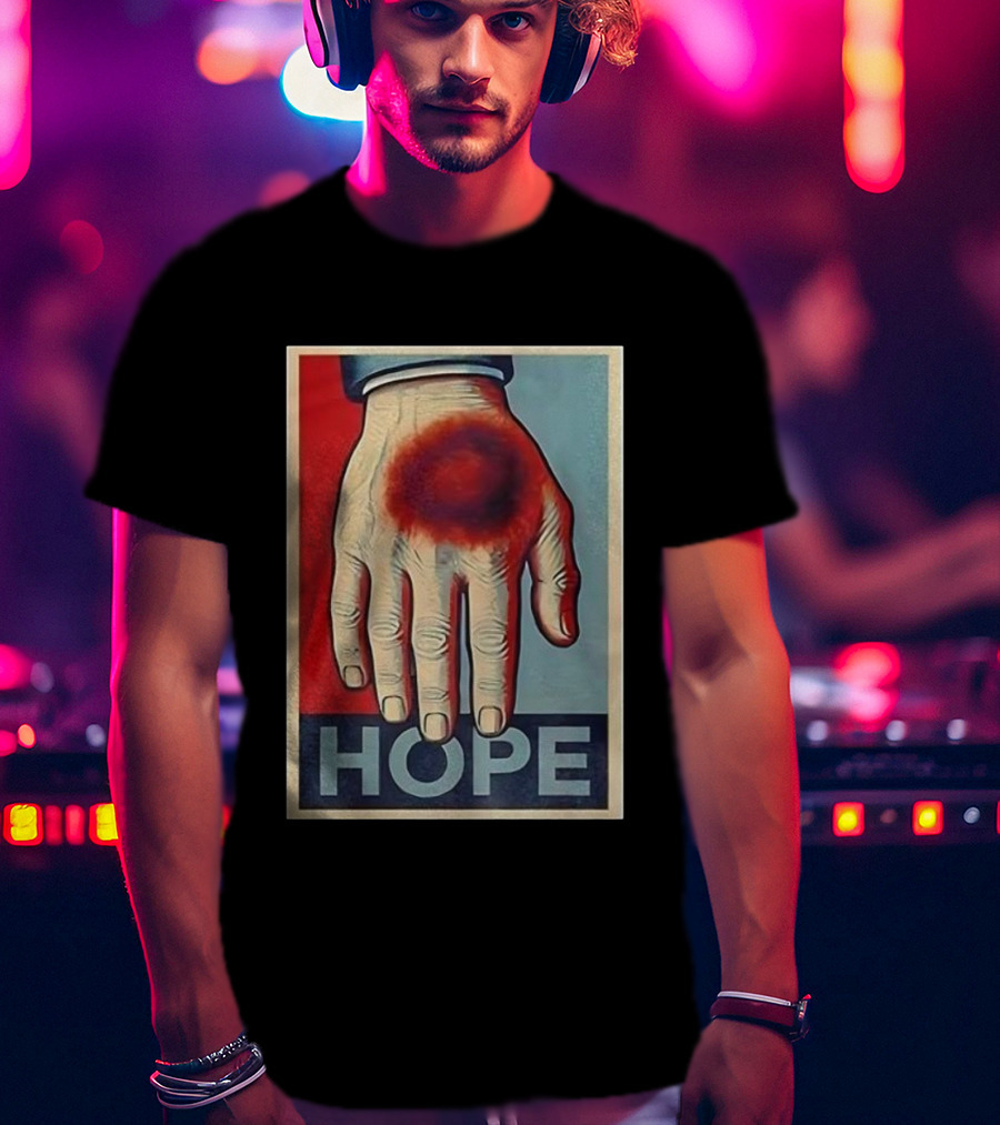 Donald Trump Bruised Hand Hope Style Artwork T-Shirt