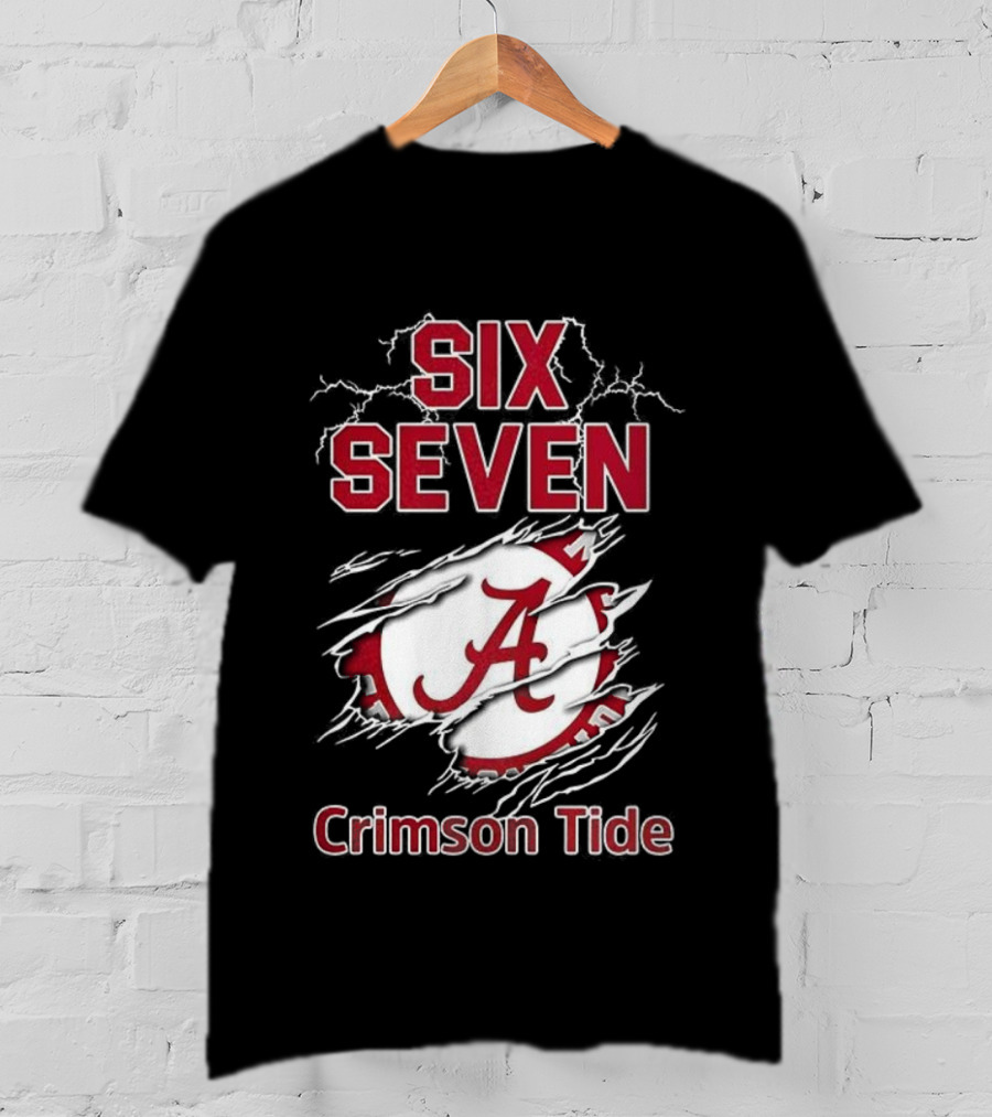 Six Seven Crimson Tide Inspo T-Shirt