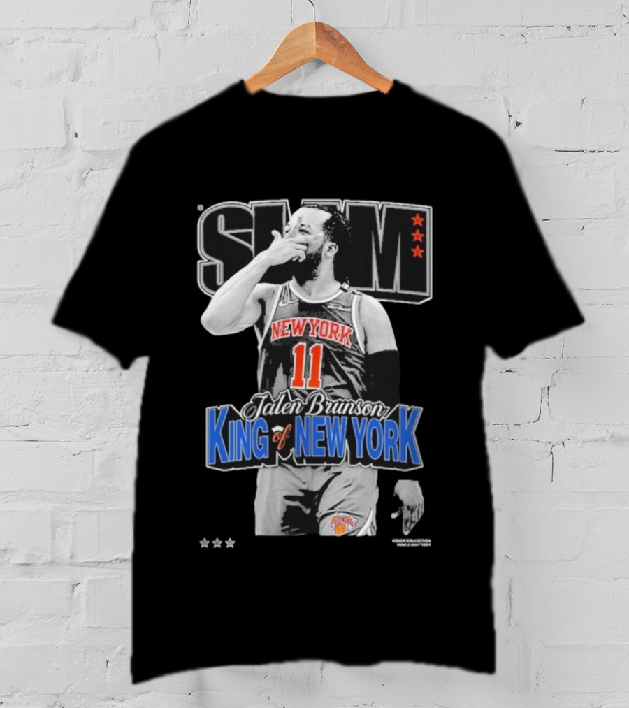 Jalen Brunson King Of New York Knicks Slam 11 Jersey T-Shirt