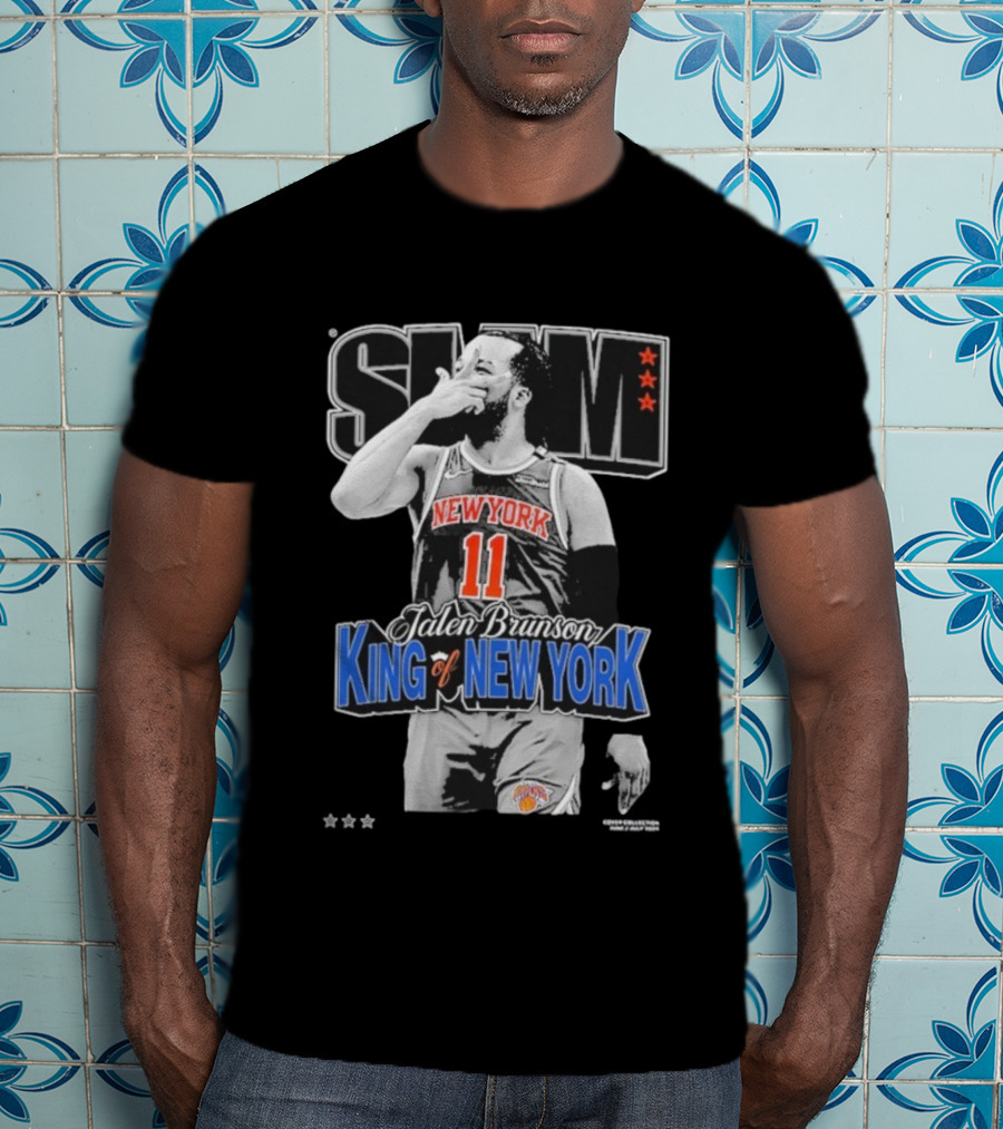 Jalen Brunson King Of New York Knicks Slam 11 Jersey T-Shirt