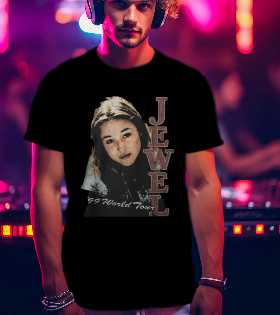 Jewel 99 World Tour Vintage Style Retro Portrait T-Shirt