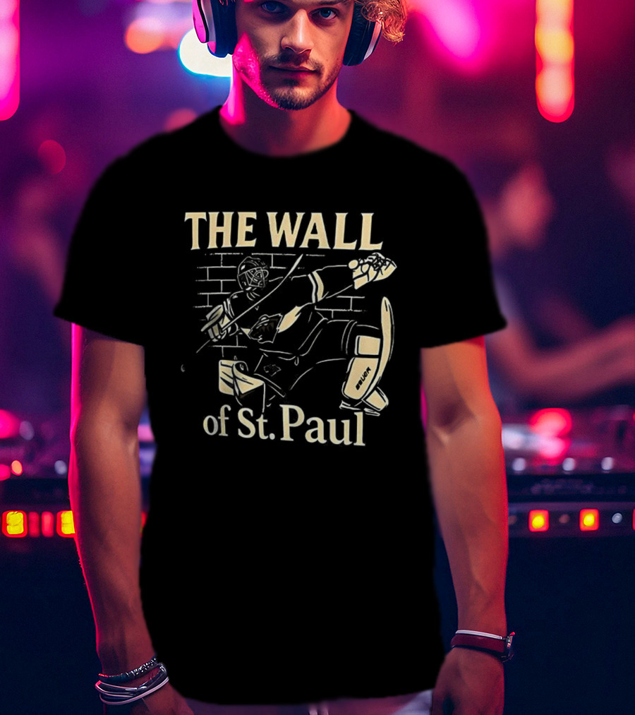 Jesper Wallstedt The Wall Of St Paul Minnesota Wild Hockey T-Shirt