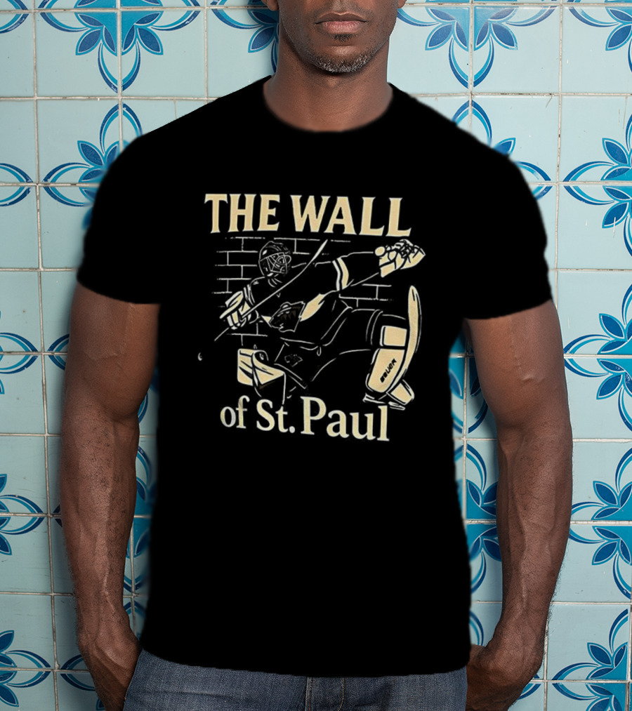 Jesper Wallstedt The Wall Of St Paul Minnesota Wild Hockey T-Shirt