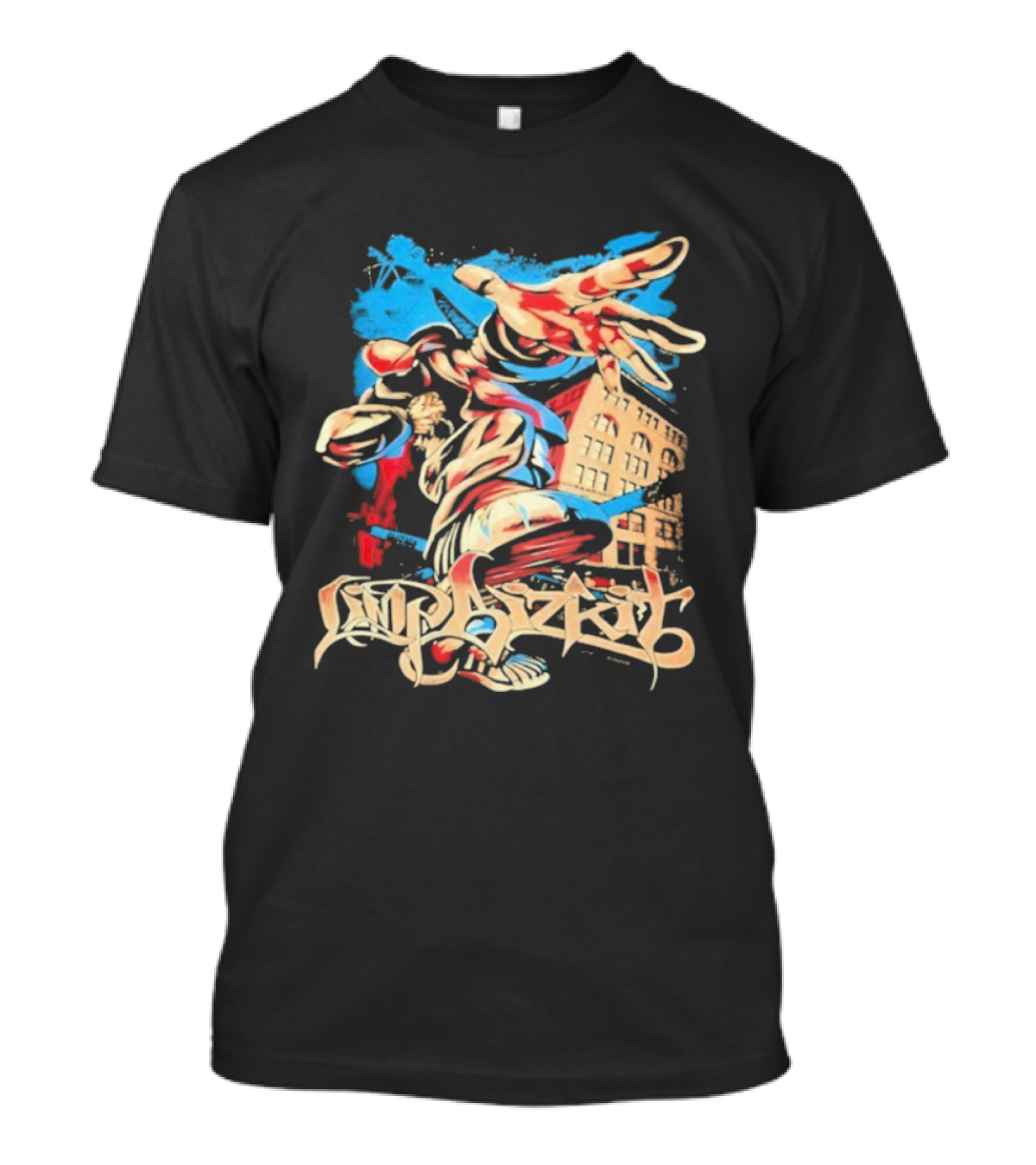 Limp Bizkit Windbreaker Vibrant Urban Style Illustrated DL T-Shirt