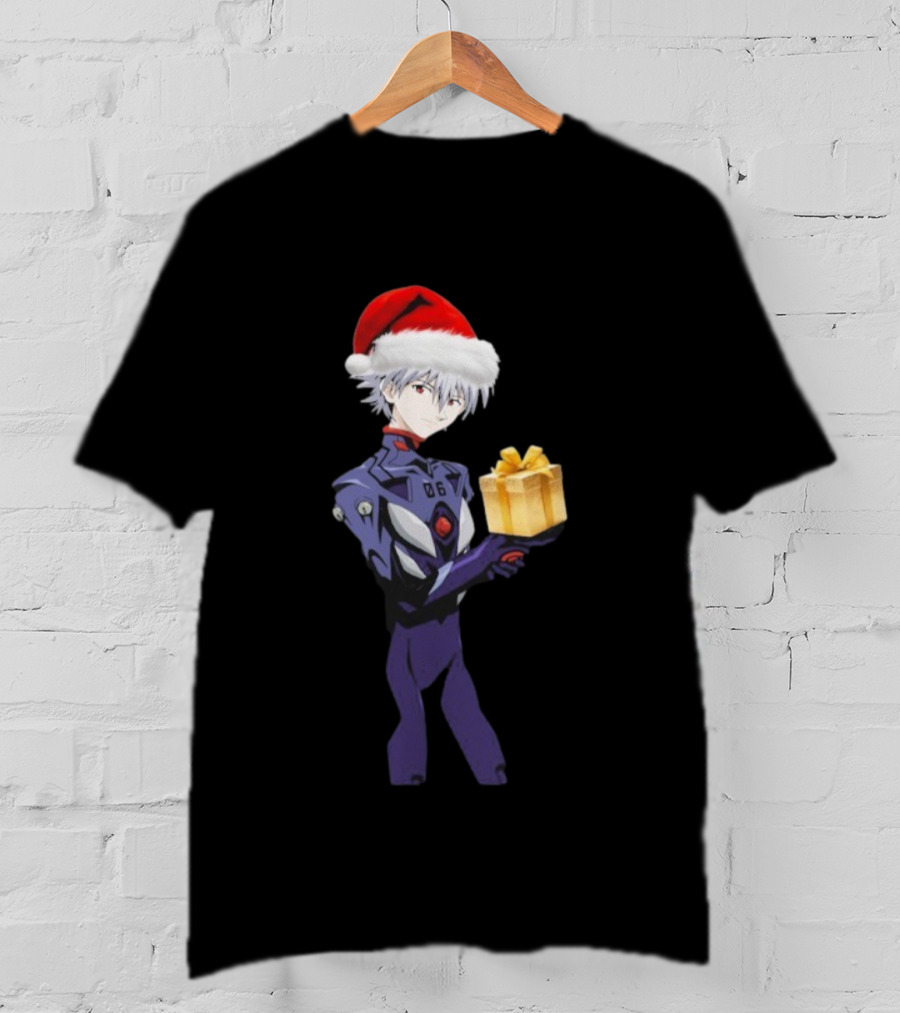 Nagisa Kaworu Shin Seiki Evangelion Christmas Present Santa Hat T-Shirt