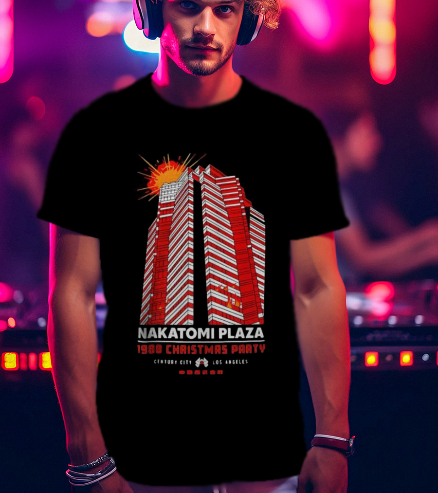 Nakatomi Plaza 1988 Christmas Party Die Hard Century City Los Angeles Explosion Scene T-Shirt