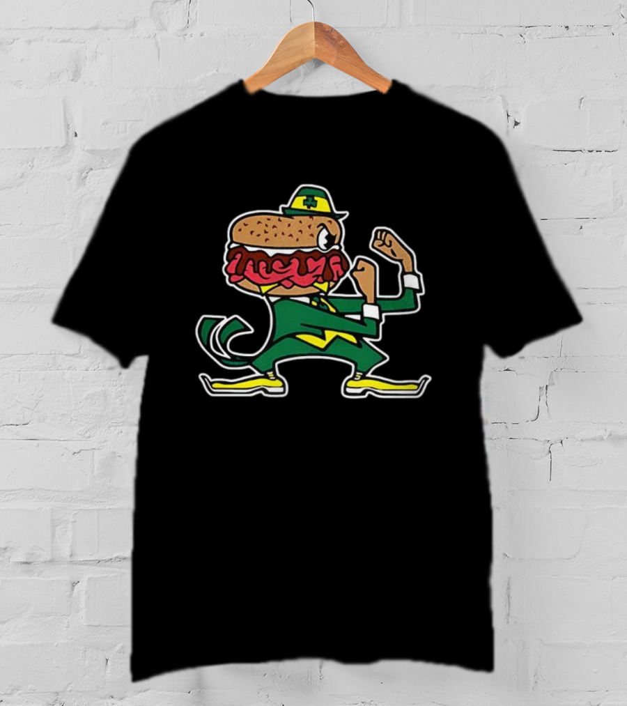 Notre Dame Fighting Irish Burger Character T-Shirt