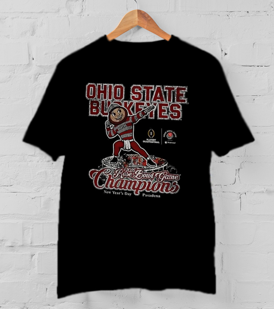 Ohio State Buckeyes 2025 Rose Bowl Game Champions New Year's Day Pasadena T-Shirt