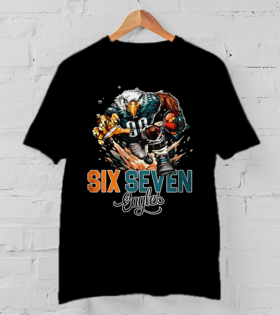 Eagles Football Six Seven Swoop Mascot 90 Sports Fan Apparel T-Shirt