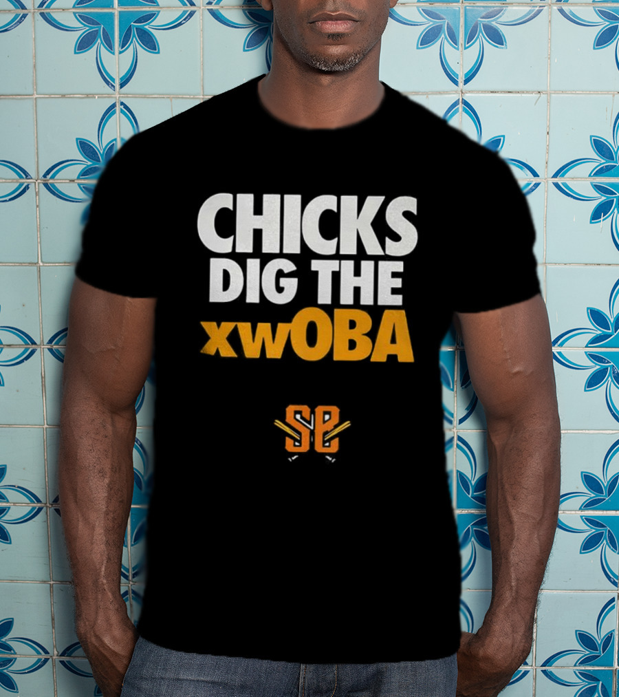 Schaumburg Boomers XwOBA Baseball SP Chicks Dig The XwOBA T-Shirt