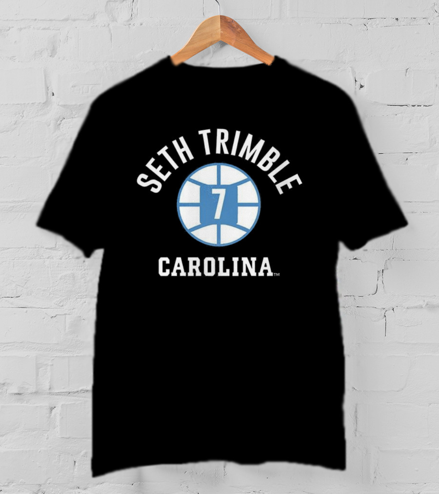 Seth Trimble Carolina Number 7 Basketball T-Shirt