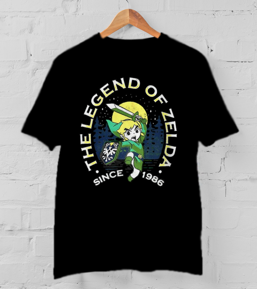 The Legend Of Zelda Link Crest Since 1986 Forest Adventure T-Shirt