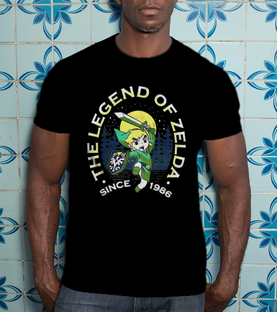 The Legend Of Zelda Link Crest Since 1986 Forest Adventure T-Shirt