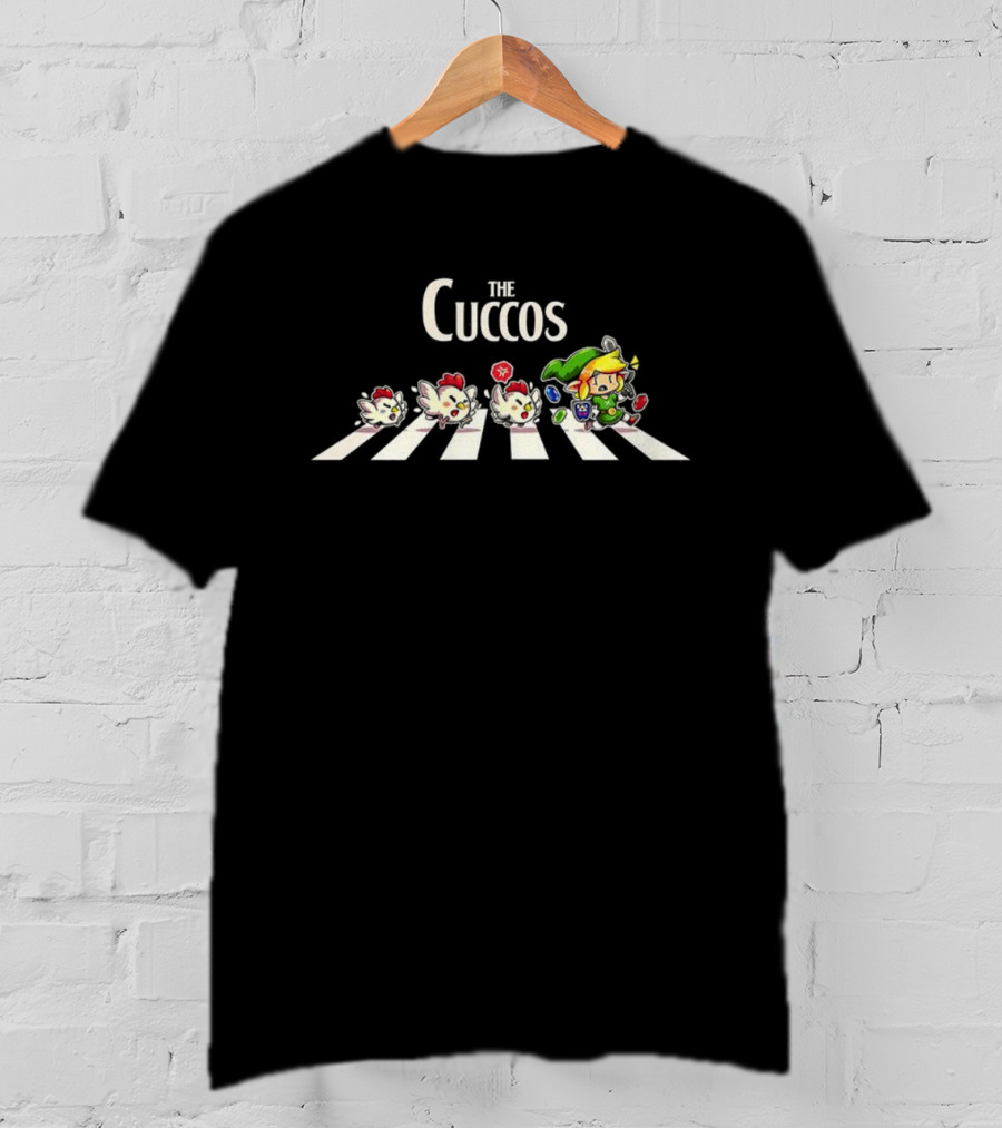 The Legend Of Zelda The Cuccos Cross The Street Abbey Road Parody T-Shirt
