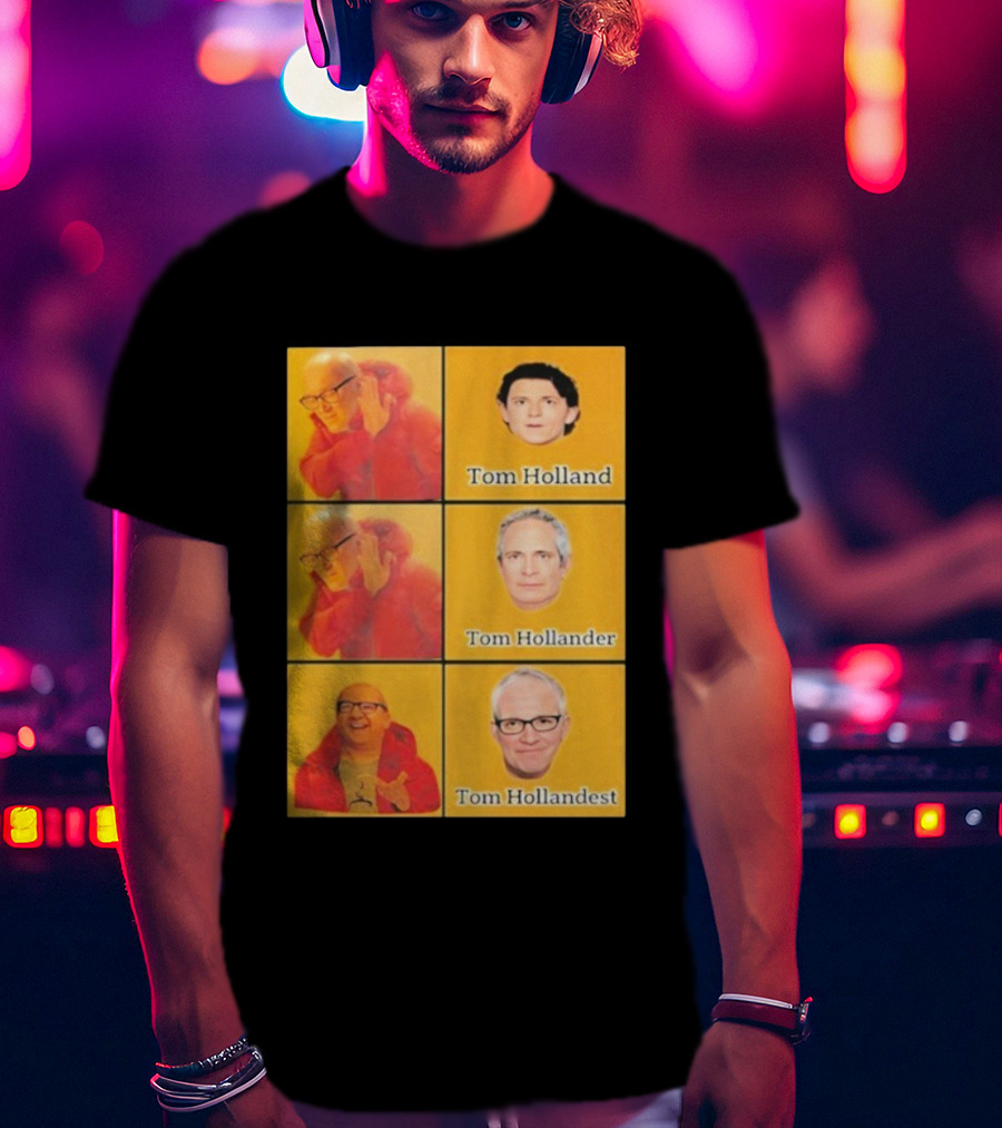 Tom Holland Tom Hollander Tom Hollandest Face Grid T-Shirt