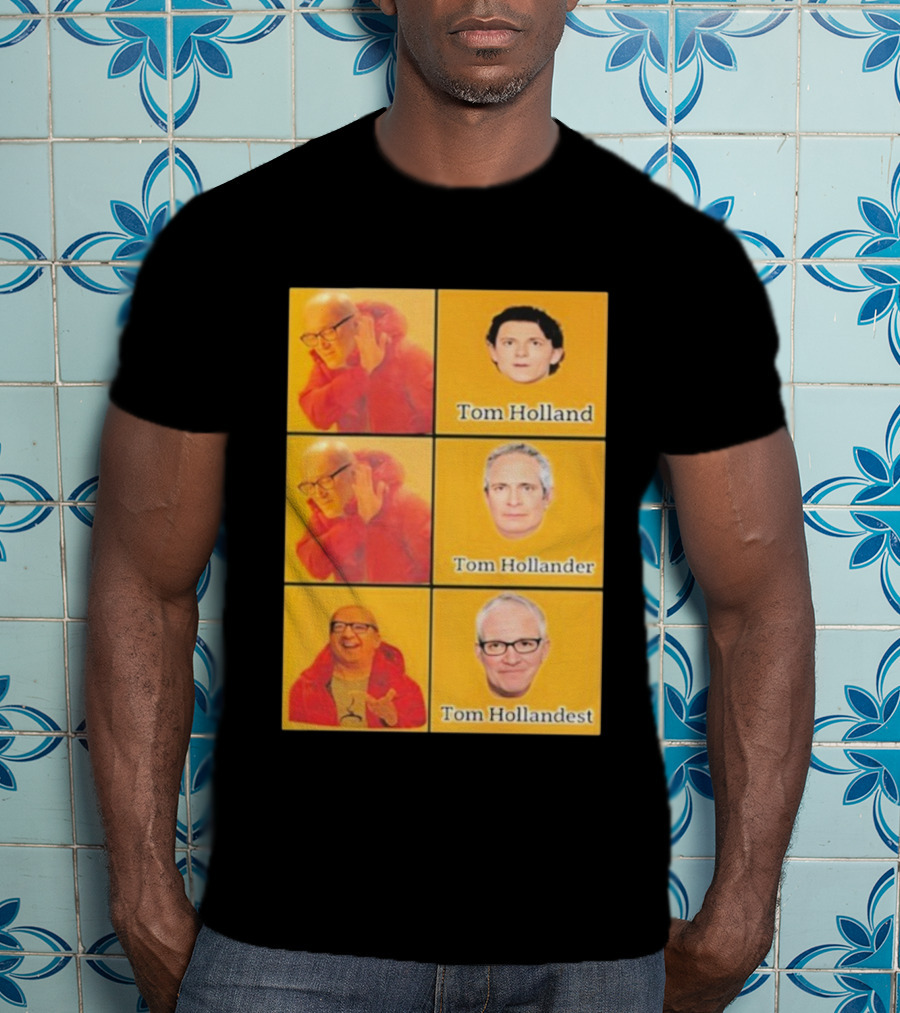 Tom Holland Tom Hollander Tom Hollandest Face Grid T-Shirt