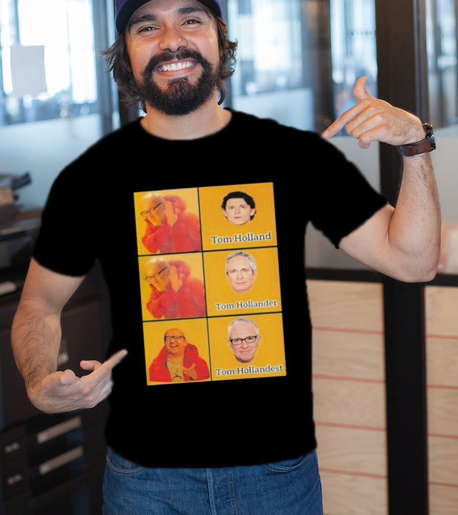 Tom Holland Tom Hollander Tom Hollandest Face Grid T-Shirt
