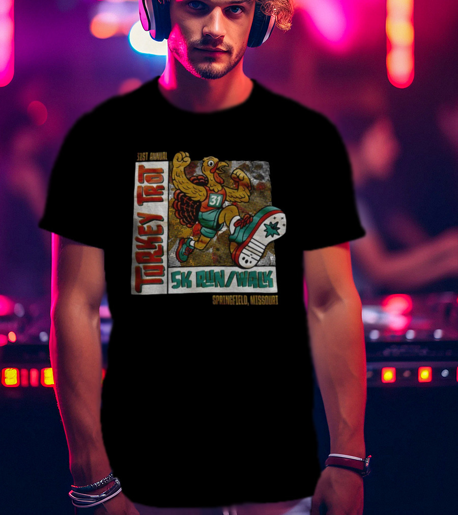 31st Annual Turkey Trot 5K Run Walk Springfield Missouri T-Shirt