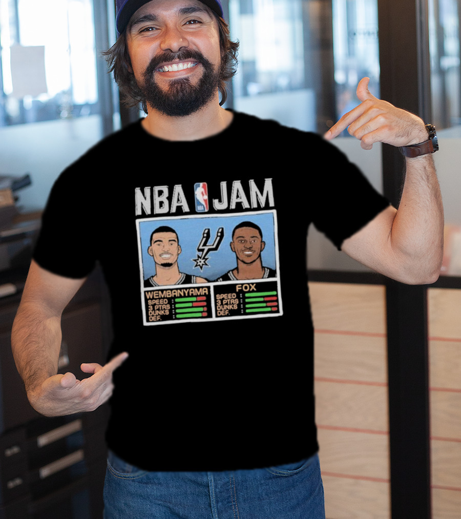 NBA Jam Victor Wembanyama De’Aaron Fox San Antonio Spurs T-Shirt