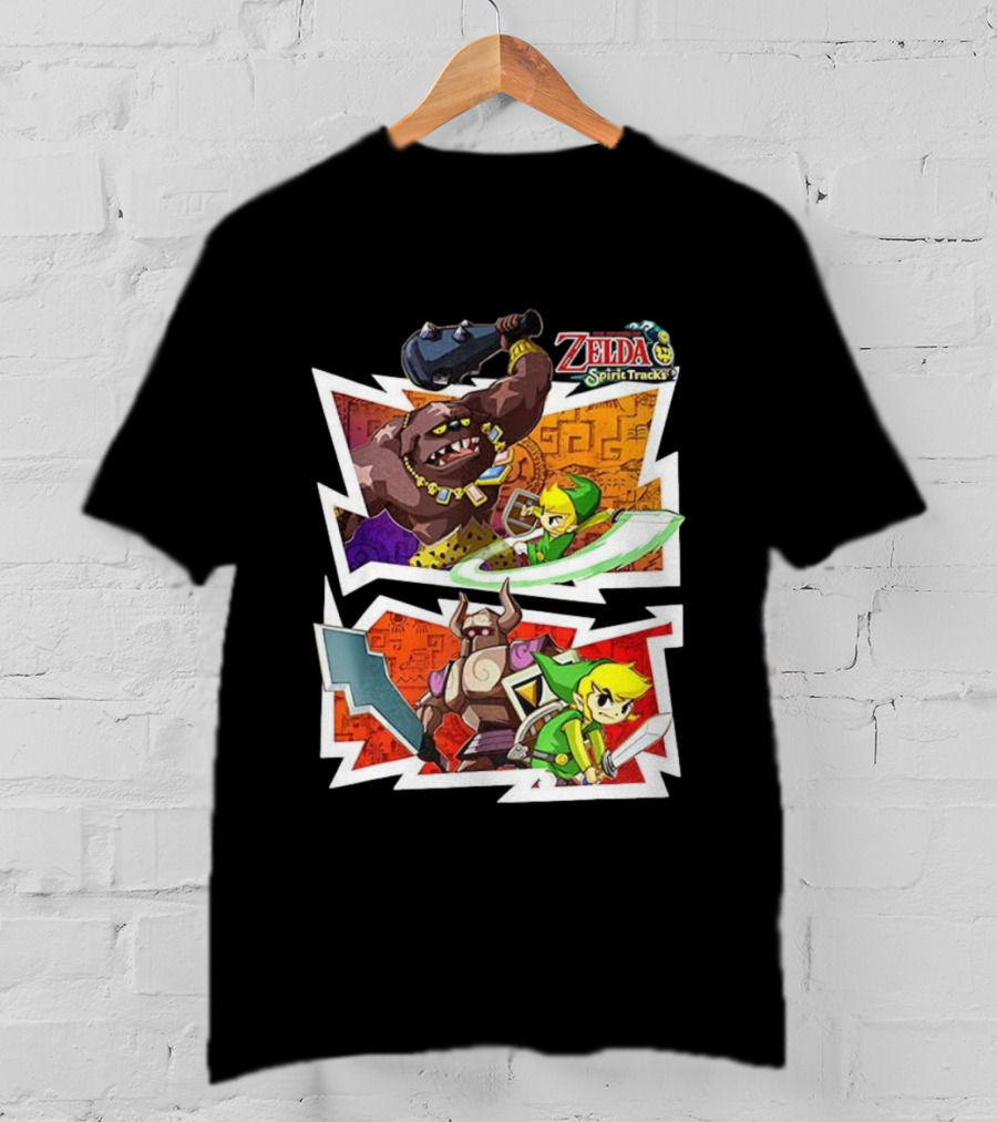 The Legend Of Zelda Spirit Tracks Link Battles Illustrations T-Shirt