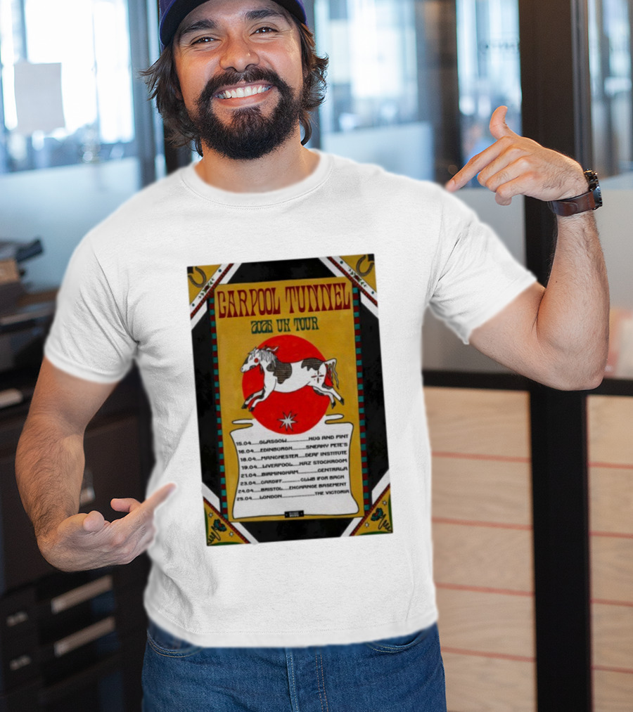 Carpool Tunnel 2025 UK Tour Glasgow London Venue Dates T-Shirt
