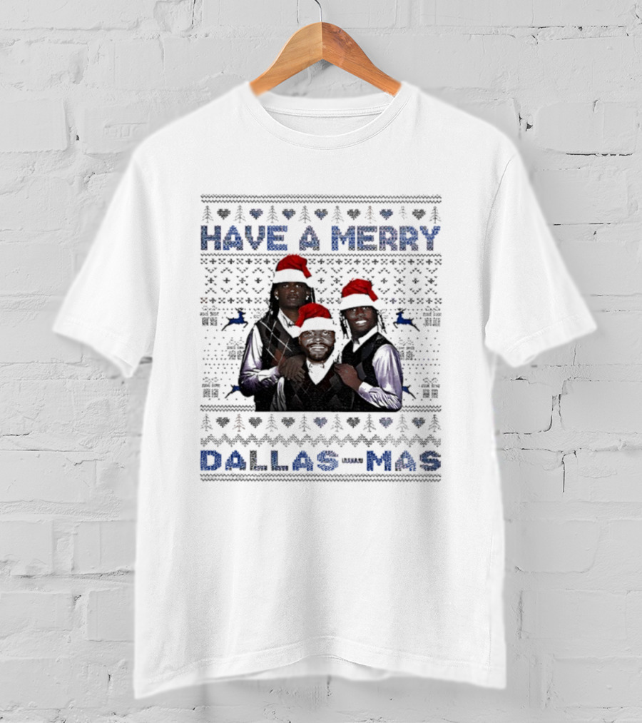 Have A Merry Dallas-Mas Ceedee Lamb Dak Prescott George Pickens Dallas Cowboys Christmas Sweater T-Shirt