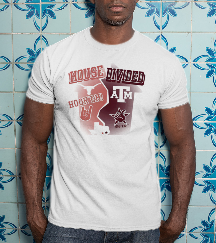 House Divided Texas Longhorns Horns Up Vs Texas A&M T-Shirt