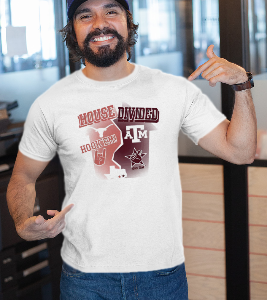 House Divided Texas Longhorns Horns Up Vs Texas A&M T-Shirt