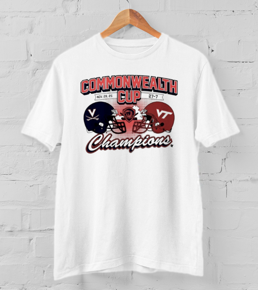 Commonwealth Cup Champions Virginia Cavaliers Vs Virginia Tech Hokies T-Shirt